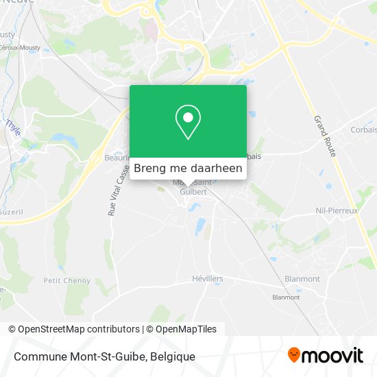 Commune Mont-St-Guibe kaart