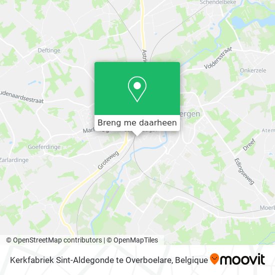 Kerkfabriek Sint-Aldegonde te Overboelare kaart
