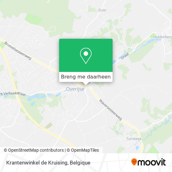 Krantenwinkel de Kruising kaart