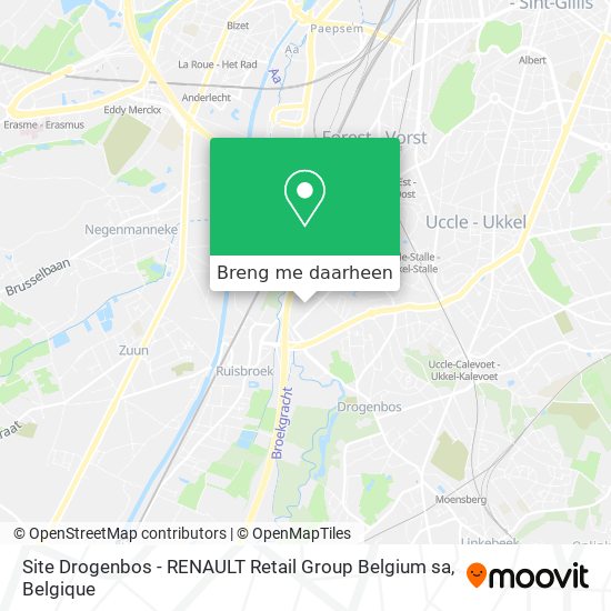 Site Drogenbos - RENAULT Retail Group Belgium sa kaart