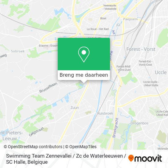 Swimming Team Zennevallei / Zc de Waterleeuwen / SC Halle kaart