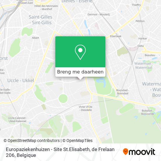 Europaziekenhuizen - Site St.Elisabeth, de Frelaan 206 kaart