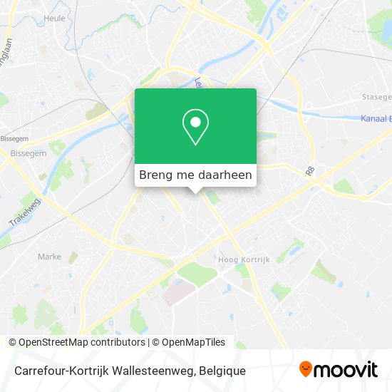 Carrefour-Kortrijk Wallesteenweg kaart