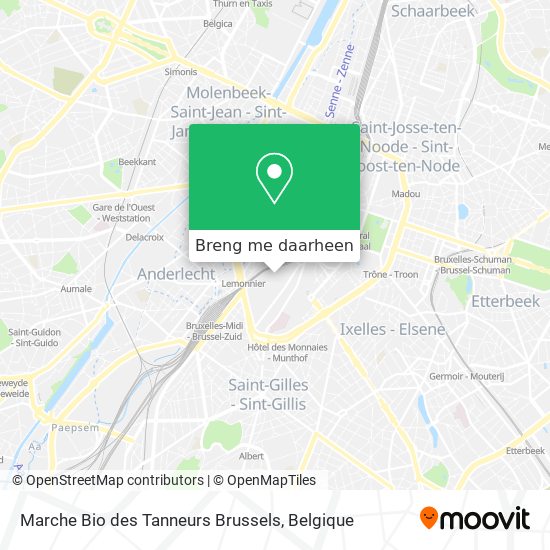 Marche Bio des Tanneurs Brussels kaart