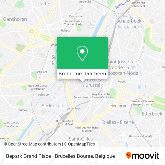 Bepark Grand Place - Bruxelles Bourse kaart