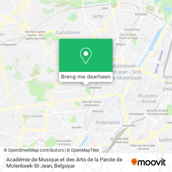 Académie de Musique et des Arts de la Parole de Molenbeek-St-Jean kaart