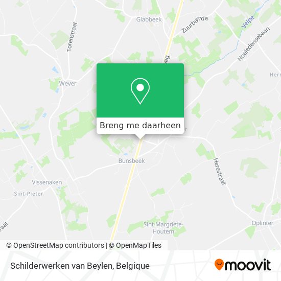 Schilderwerken van Beylen kaart