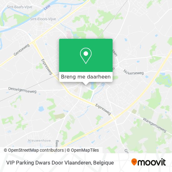 VIP Parking Dwars Door Vlaanderen kaart