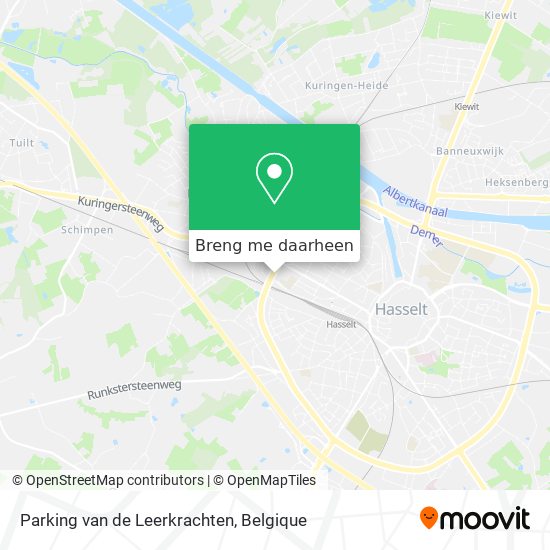 Parking van de Leerkrachten kaart