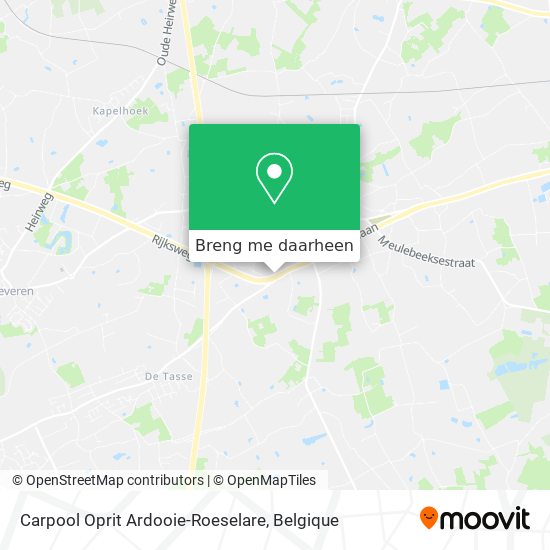 Carpool Oprit Ardooie-Roeselare kaart