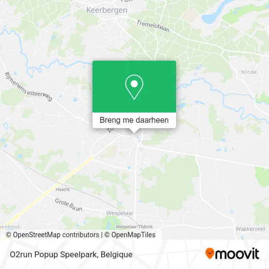 O2run Popup Speelpark kaart