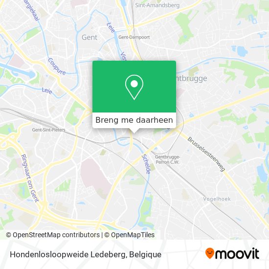 Hondenlosloopweide Ledeberg kaart