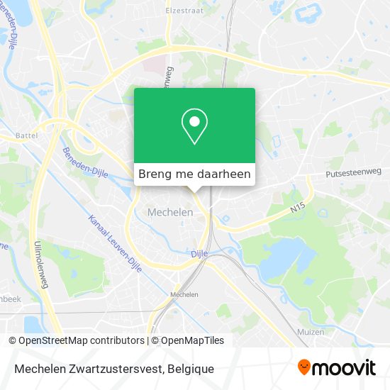 Mechelen Zwartzustersvest kaart