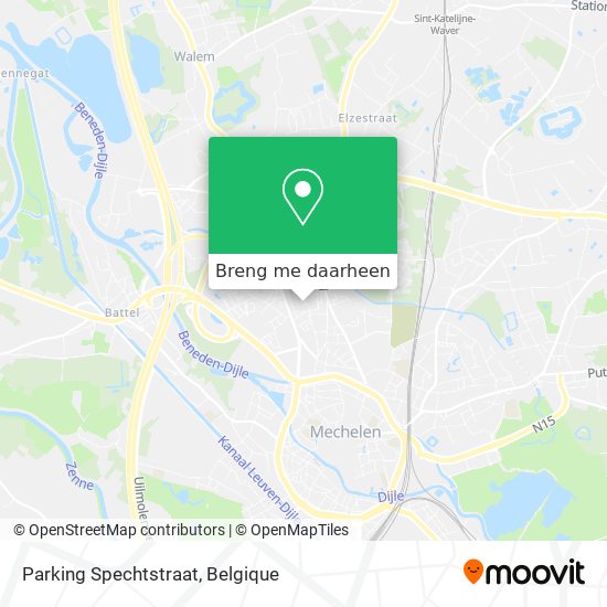 Parking Spechtstraat kaart