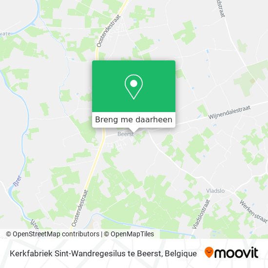 Kerkfabriek Sint-Wandregesilus te Beerst kaart