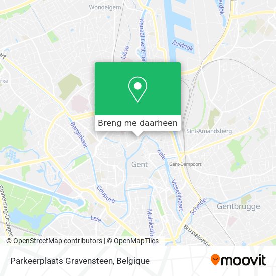 Parkeerplaats Gravensteen kaart