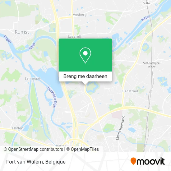 Fort van Walem kaart