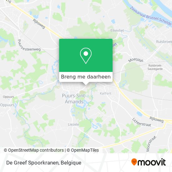 De Greef Spoorkranen kaart