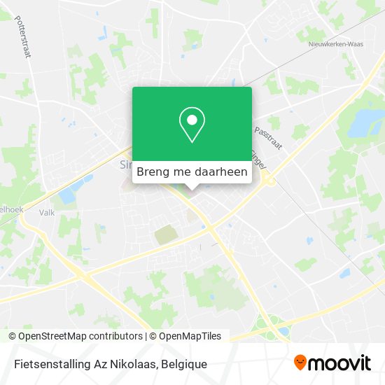 Fietsenstalling Az Nikolaas kaart