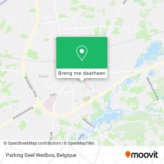 Parking Geel Wedbos kaart