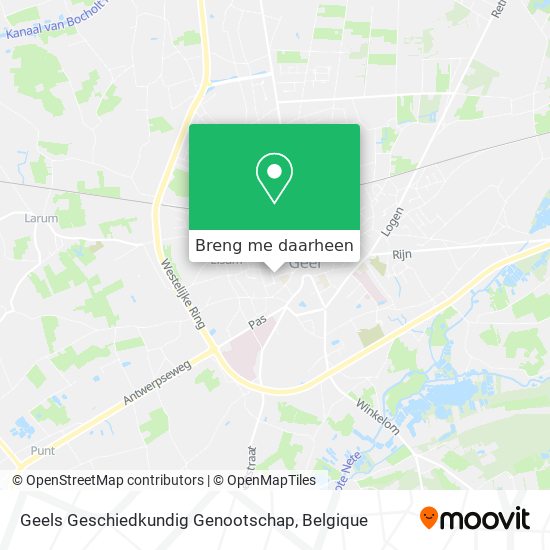 Geels Geschiedkundig Genootschap kaart