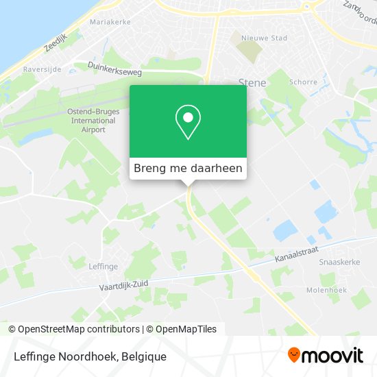 Leffinge Noordhoek kaart