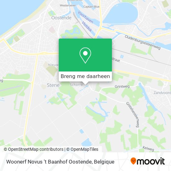 Woonerf Novus 't Baanhof Oostende kaart