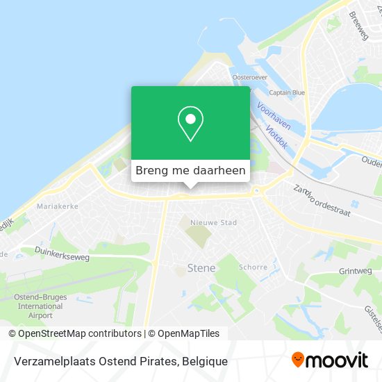 Verzamelplaats Ostend Pirates kaart