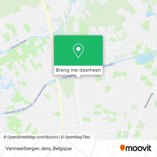 Vermeerbergen Jens kaart