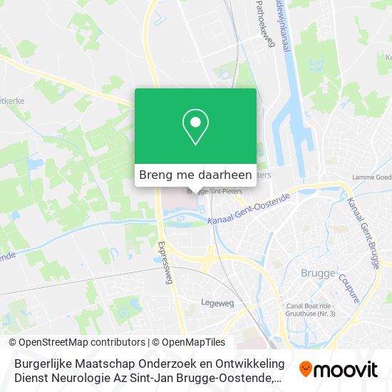 Burgerlijke Maatschap Onderzoek en Ontwikkeling Dienst Neurologie Az Sint-Jan Brugge-Oostende kaart