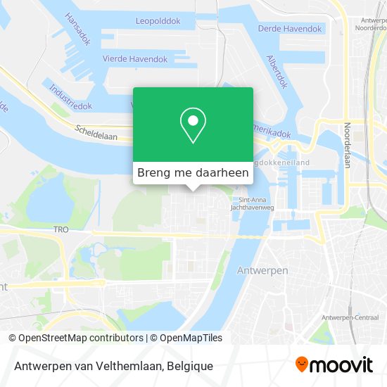 Antwerpen van Velthemlaan kaart