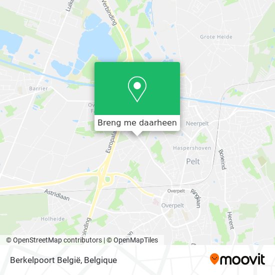 Berkelpoort België kaart