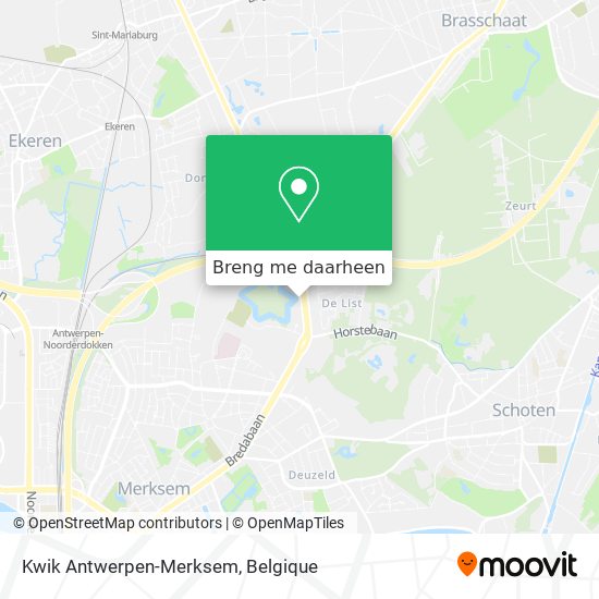 Kwik Antwerpen-Merksem kaart