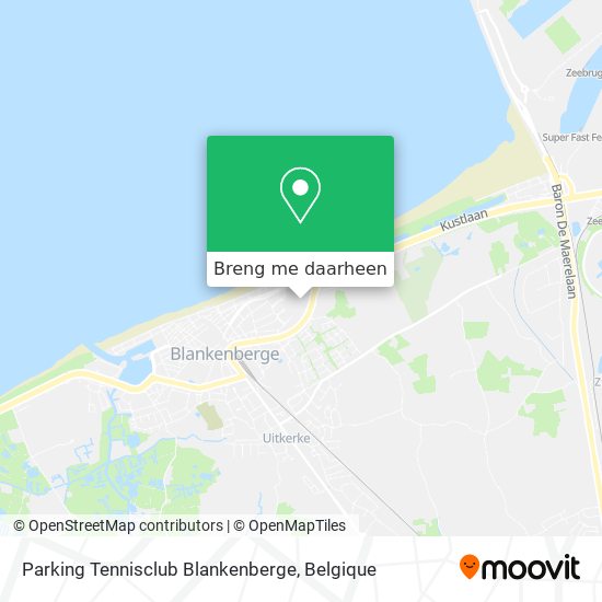 Parking Tennisclub Blankenberge kaart