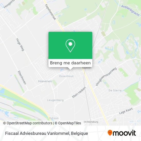Fiscaal Adviesbureau Vanlommel kaart