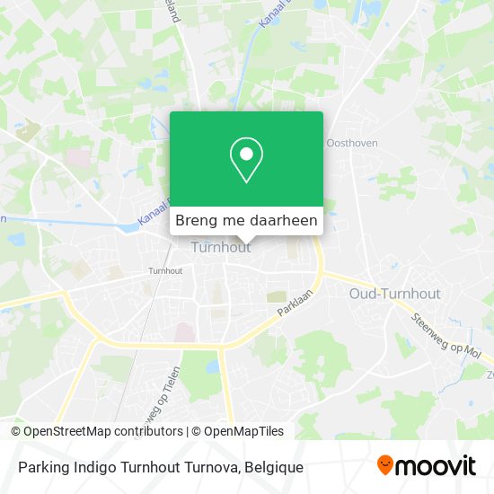 Parking Indigo Turnhout Turnova kaart