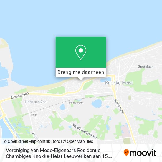 Vereniging van Mede-Eigenaars Residentie Chambiges Knokke-Heist Leeuwerikenlaan 15 kaart