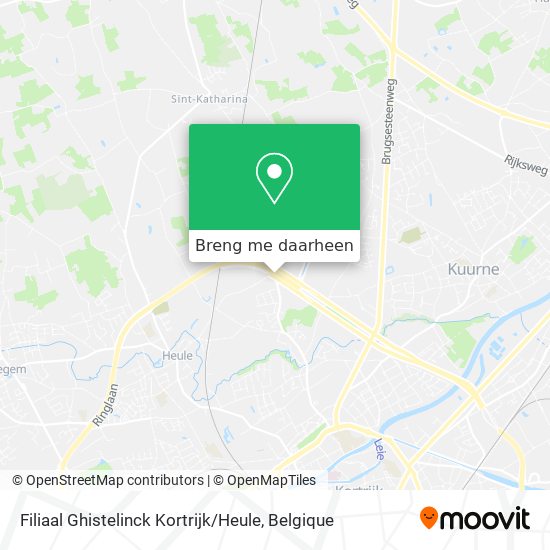 Filiaal Ghistelinck Kortrijk / Heule kaart