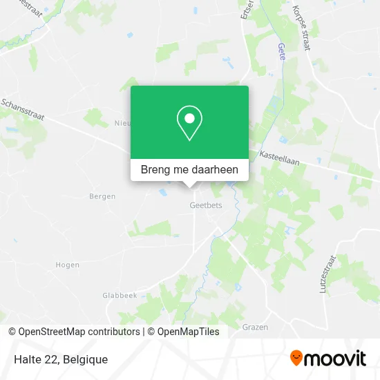 Halte 22 kaart