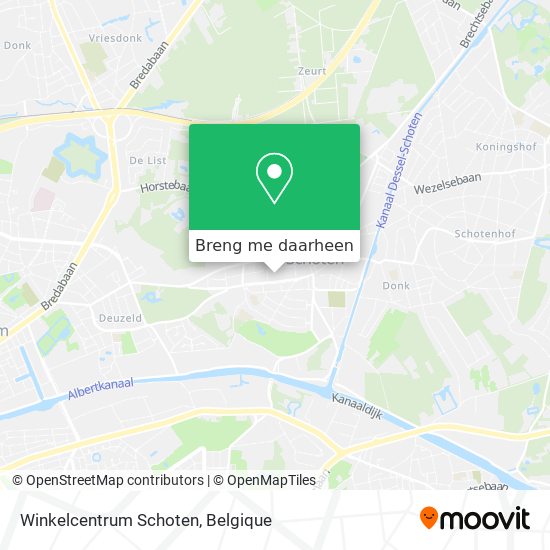 Winkelcentrum Schoten kaart