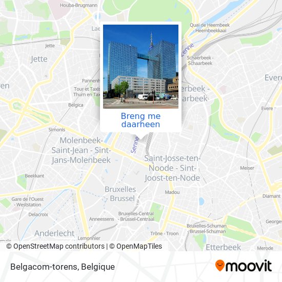 Belgacom-torens kaart