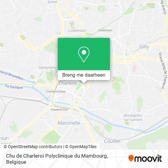 Chu de Charleroi Polyclinique du Mambourg kaart