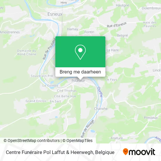 Centre Funéraire Pol Laffut & Heerwegh kaart