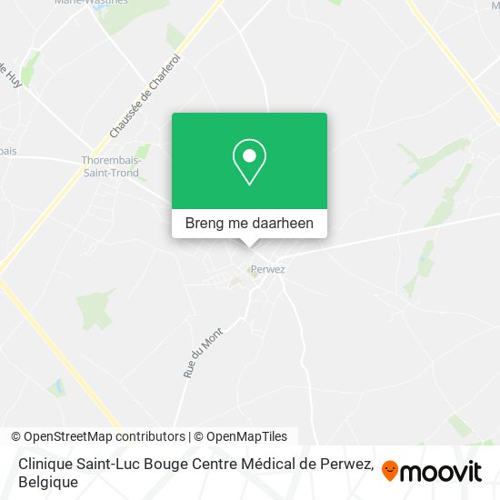 Clinique Saint-Luc Bouge Centre Médical de Perwez kaart