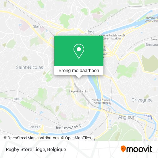 Rugby Store Liège kaart