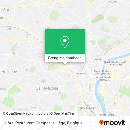 Hôtel Restaurant Campanile Liège kaart