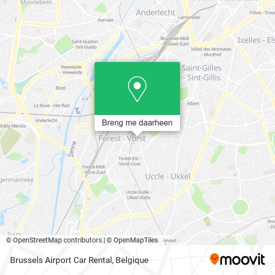Brussels Airport Car Rental kaart