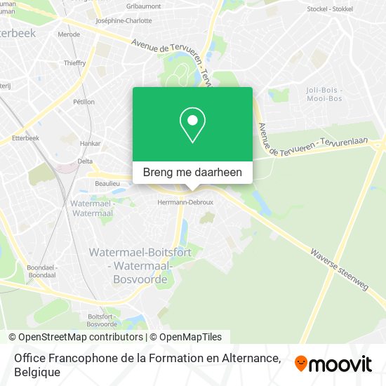 Office Francophone de la Formation en Alternance kaart