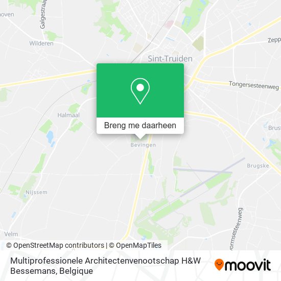 Multiprofessionele Architectenvenootschap H&W Bessemans kaart