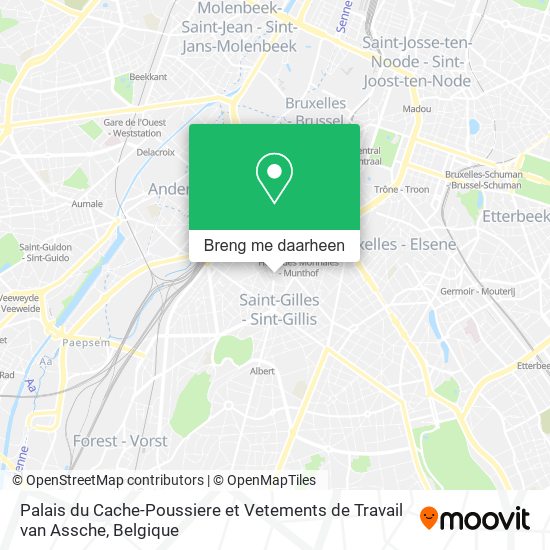 Palais du Cache-Poussiere et Vetements de Travail van Assche kaart